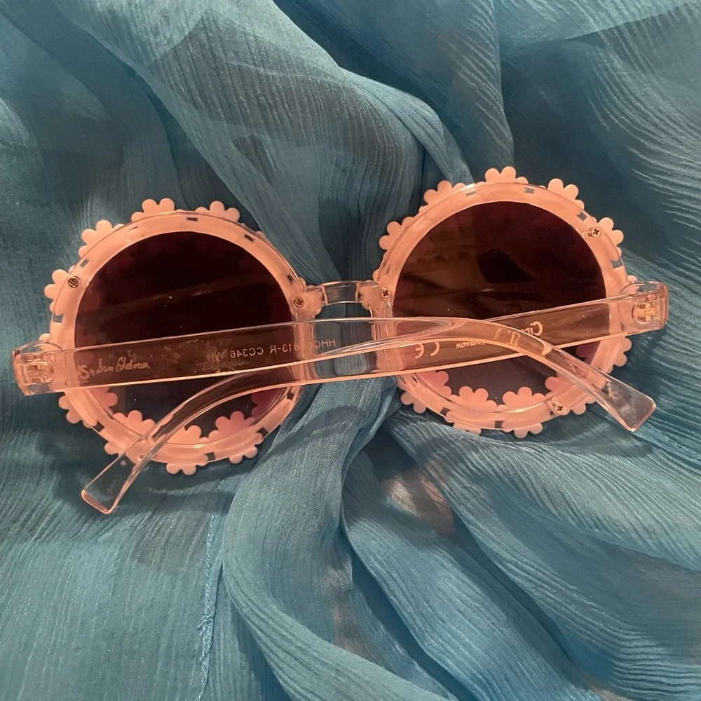 Daisy Floral Round Sunglasses - White & Yellow